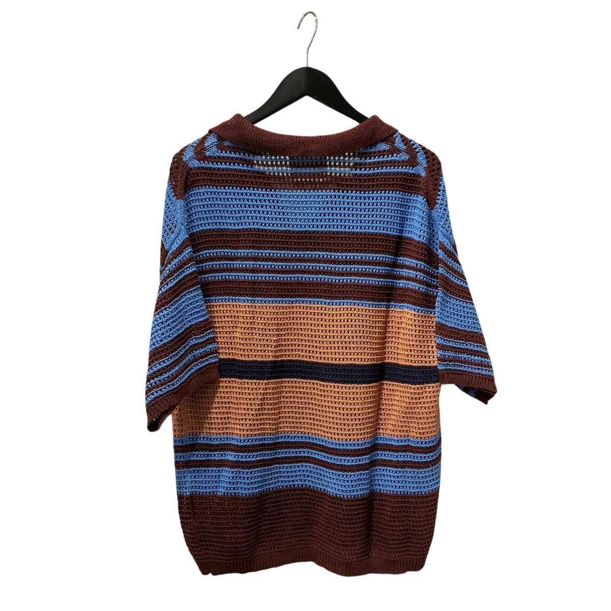 BORDER MESH KNIT SKIPPER POLO SHIRT半袖ポロシャツYK24SS0723S