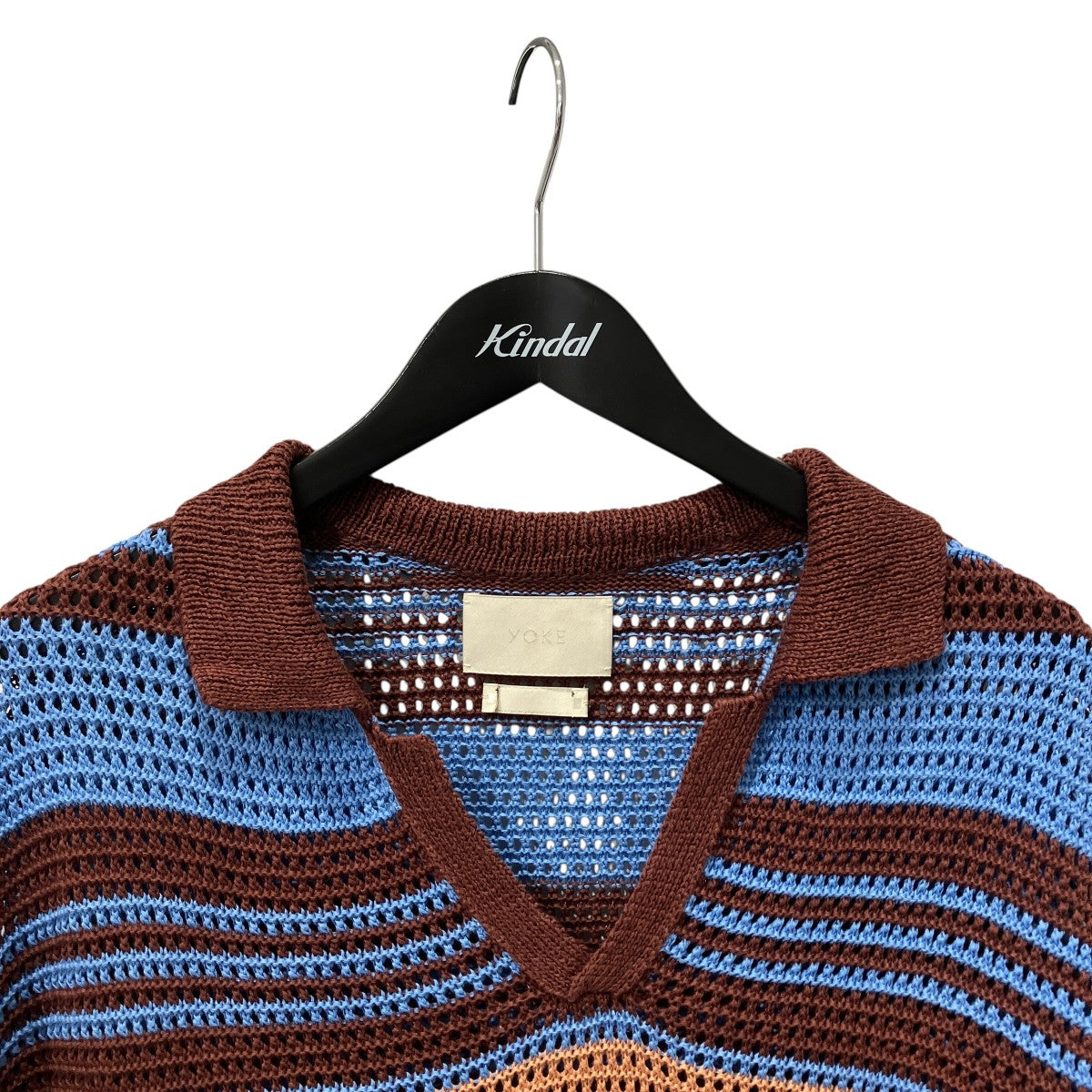 BORDER MESH KNIT SKIPPER POLO SHIRT半袖ポロシャツYK24SS0723S
