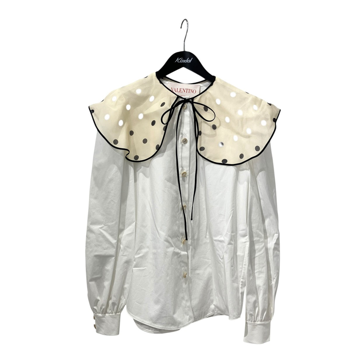 25SSPERTER PAN POLKA PRINT COLLAR POPLIN BLOUSEブラウス6B3MG24D970