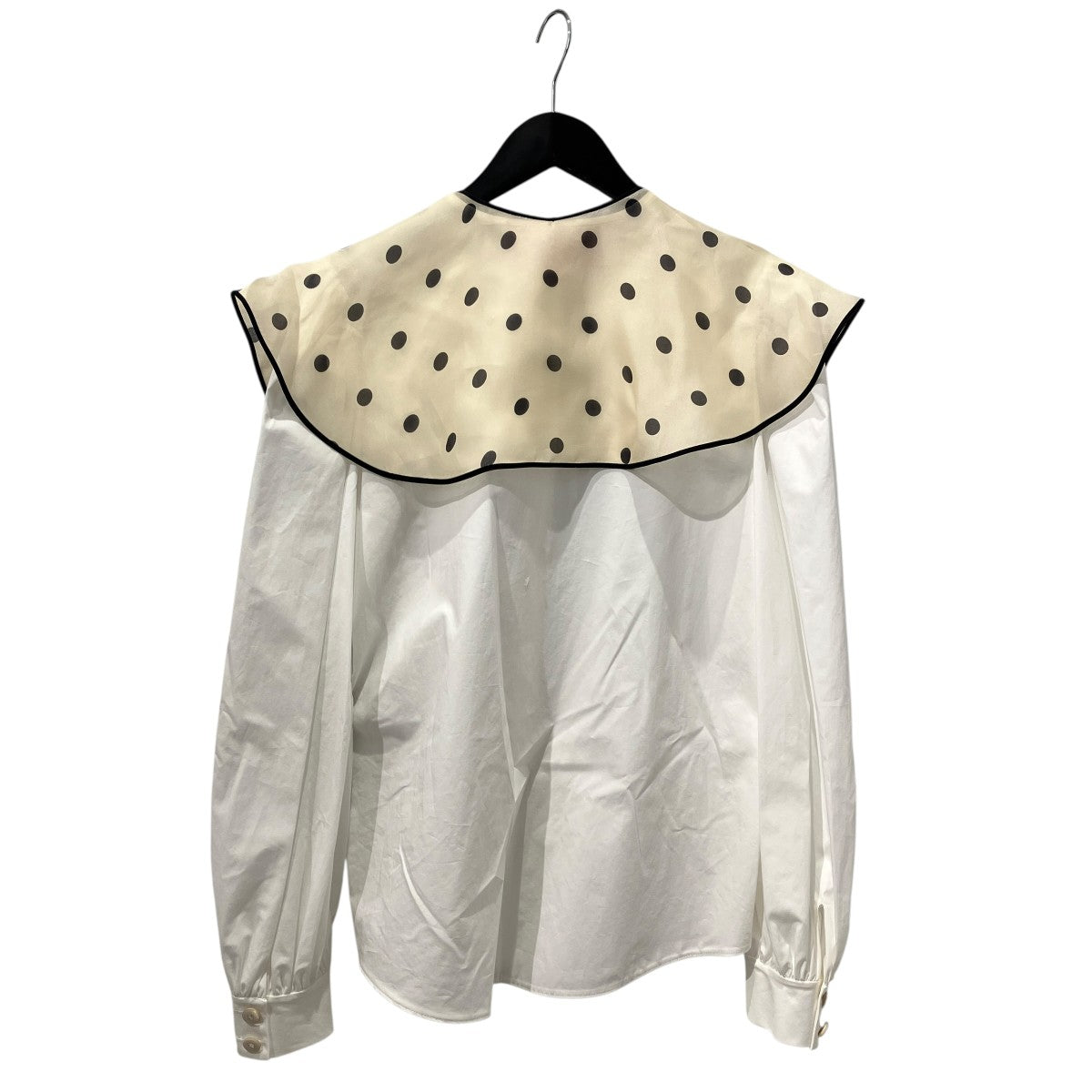 25SSPERTER PAN POLKA PRINT COLLAR POPLIN BLOUSEブラウス6B3MG24D970
