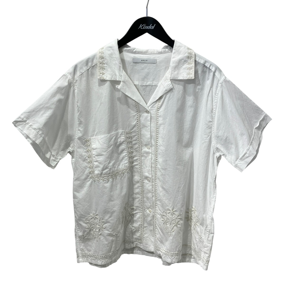 archi Hand Embroidery Shirts半袖ブラウスAS25-D1 古着・中古-1枚目のアイテム画像