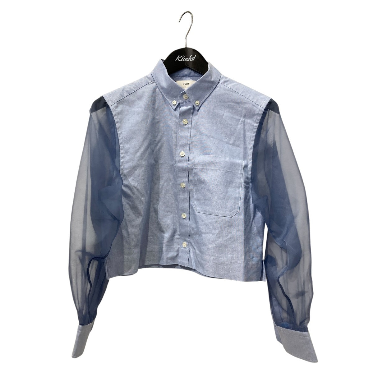 25SSOXFORD B．D． SHIRT WITH SHEER SLEEVEブラウス251-15246