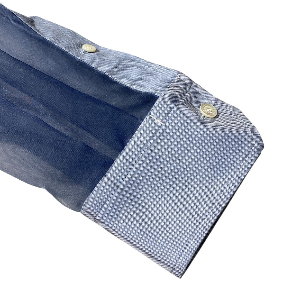 25SSOXFORD B．D． SHIRT WITH SHEER SLEEVEブラウス251-15246