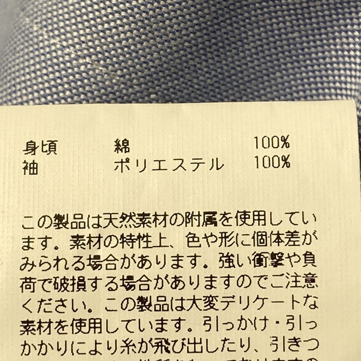 25SSOXFORD B．D． SHIRT WITH SHEER SLEEVEブラウス251-15246