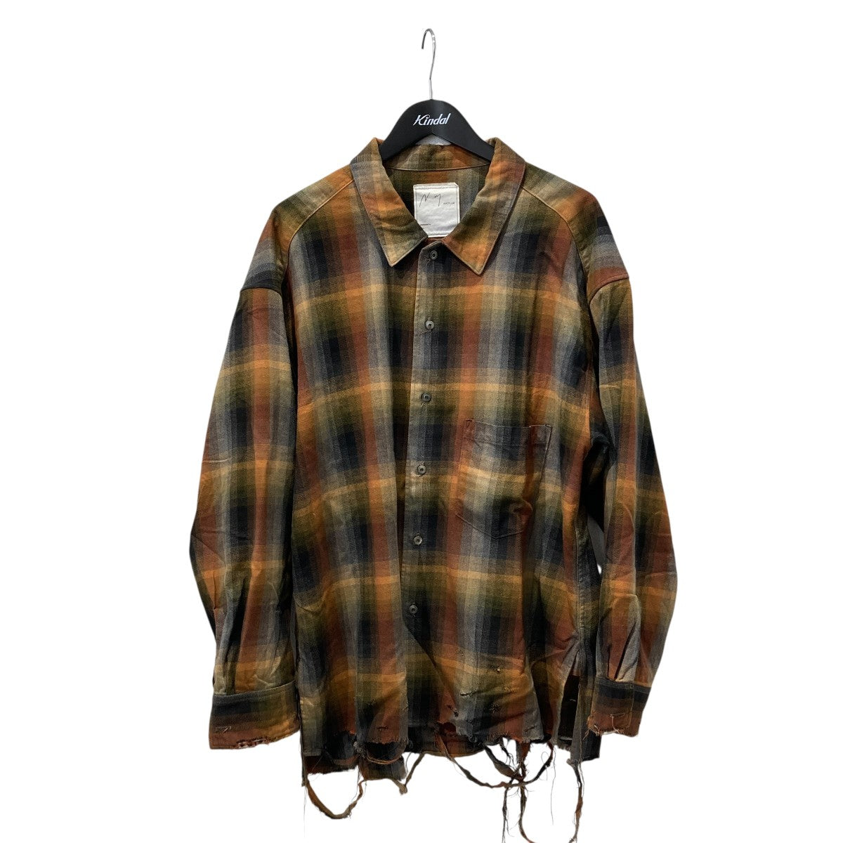 R C CHECK CRASH LS SHIRTチェックシャツANC-SH39