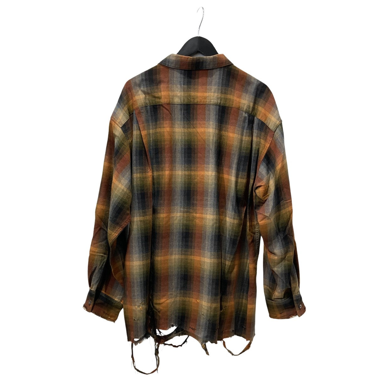 R C CHECK CRASH LS SHIRTチェックシャツANC-SH39