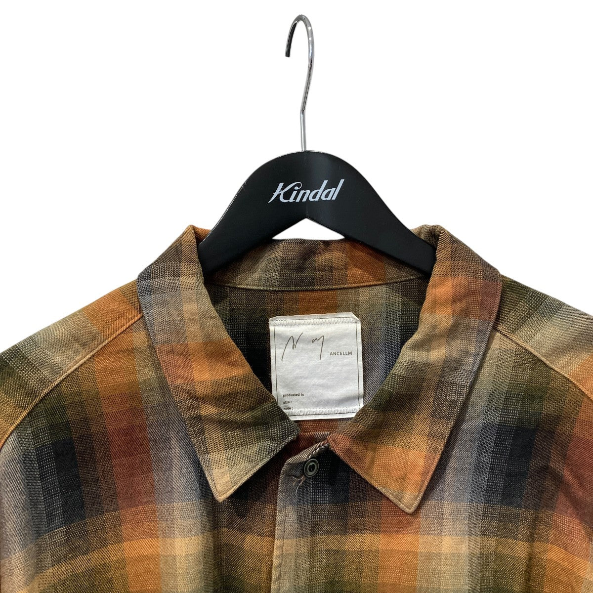R C CHECK CRASH LS SHIRTチェックシャツANC-SH39