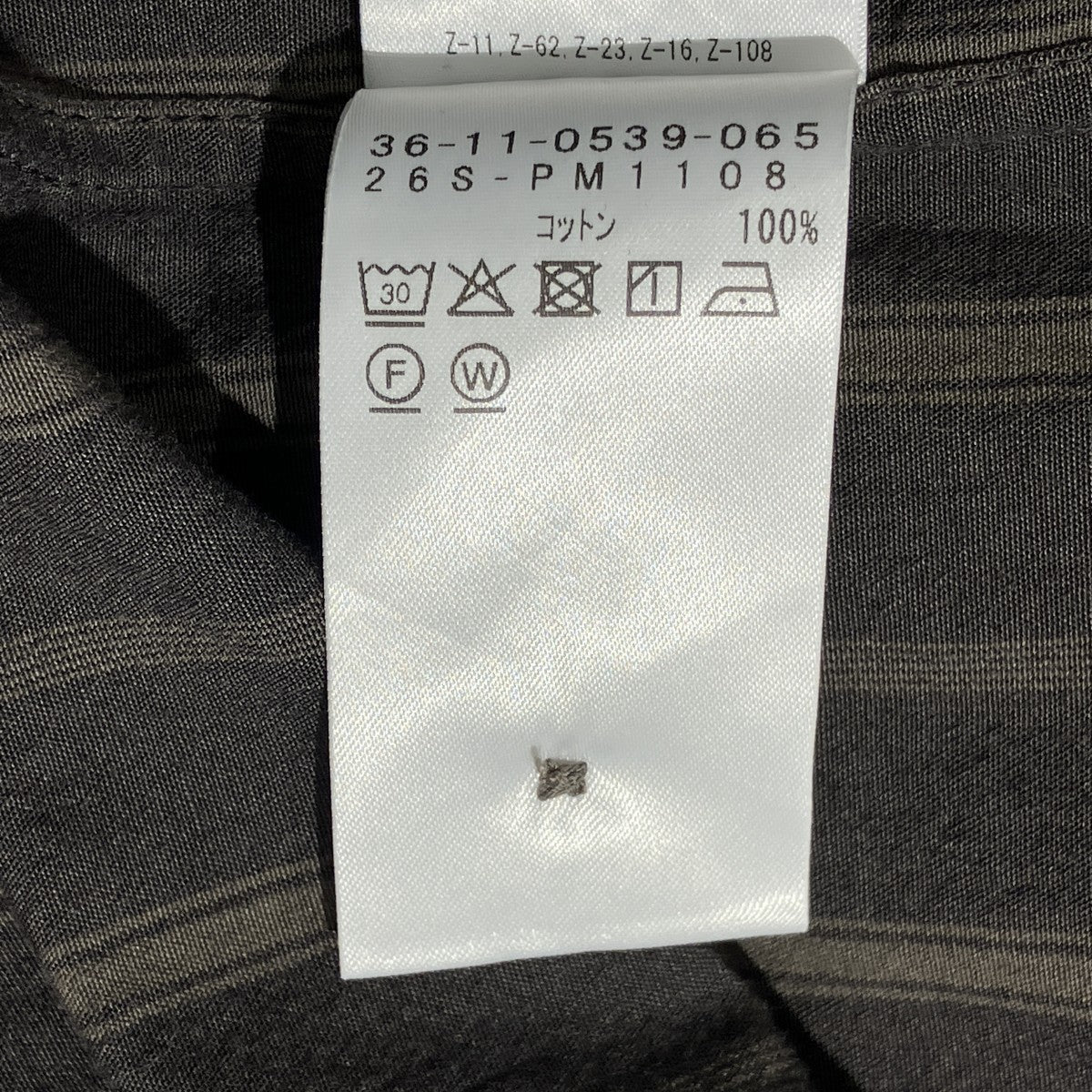 26SSVincent Longsleeve Shirtストライプ長袖シャツ36-11-0539-065