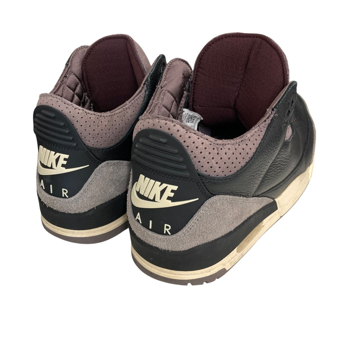 Air Jordan 3 Retro OG SP Black and Flat Pewter WYWSハイカットスニーカーF24811-001