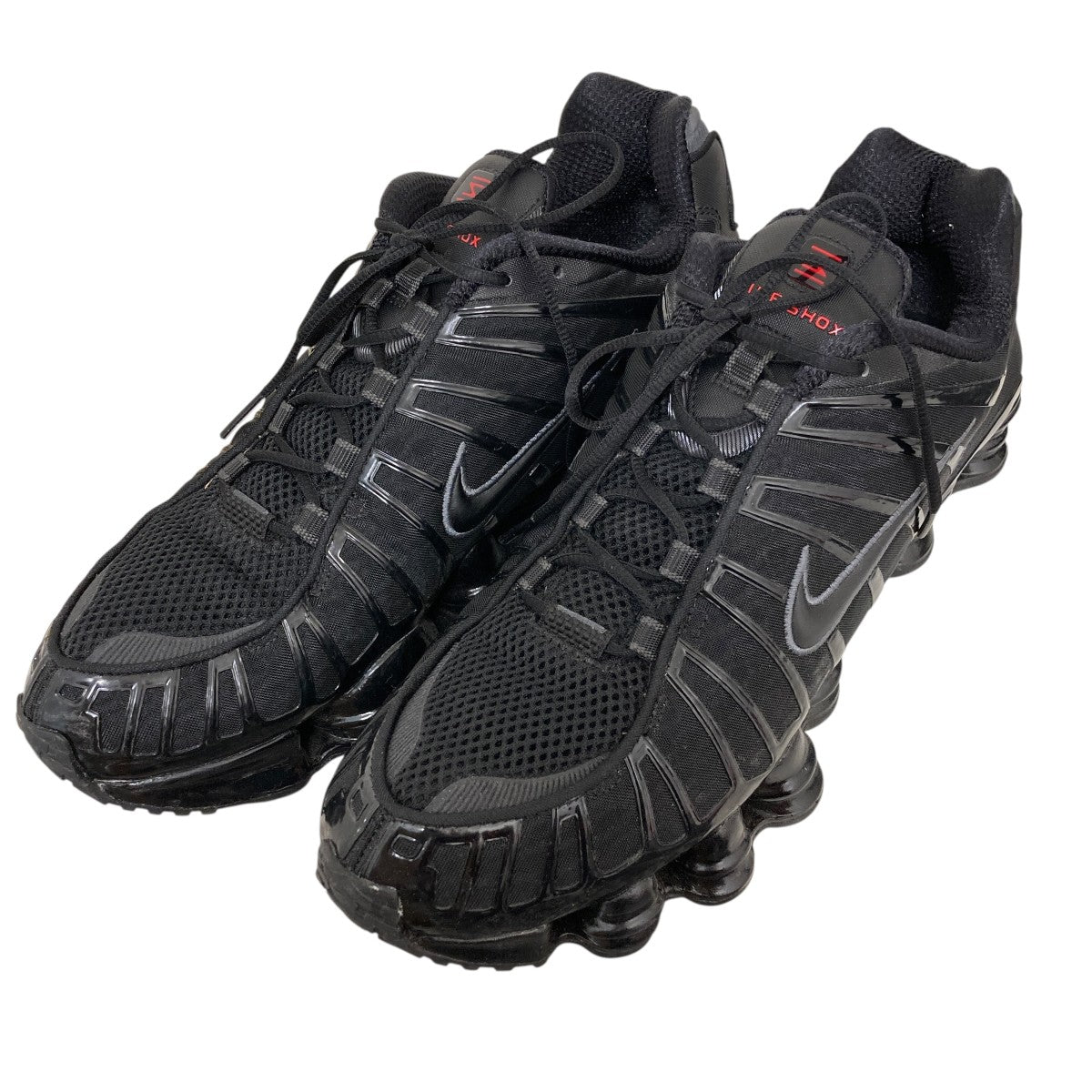 NIKE SHOX TL BLACK BLACK-MTLC HEMATITE-MAX ORANGEスニーカーAV3595-002