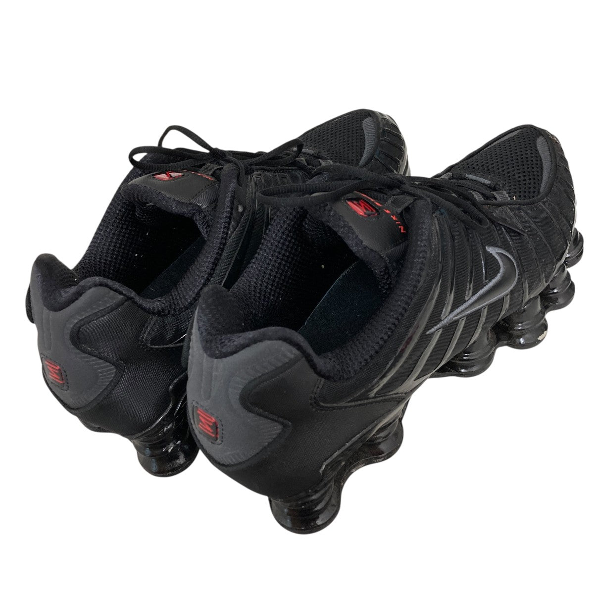 NIKE SHOX TL BLACK BLACK-MTLC HEMATITE-MAX ORANGEスニーカーAV3595-002