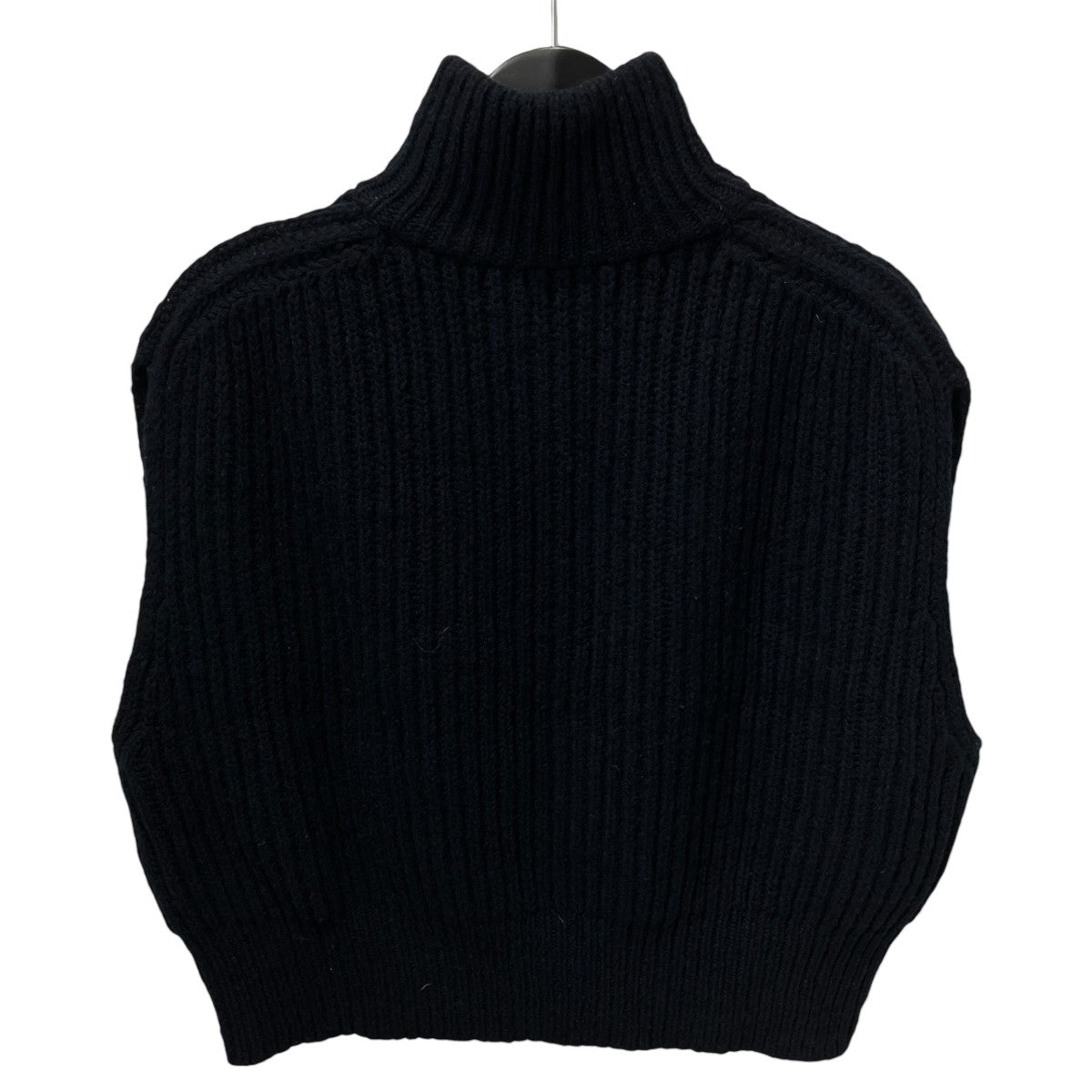 ウールカシミヤタートルネックハーフジップニットベスト7918-106-0096