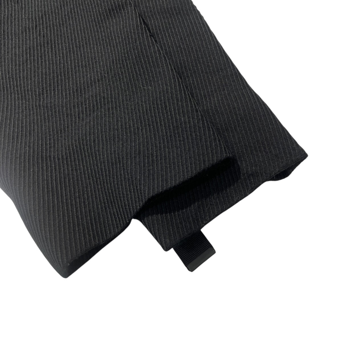 Black Lined One Pleat Belted Wool Trousersウールパンツ6ZF302