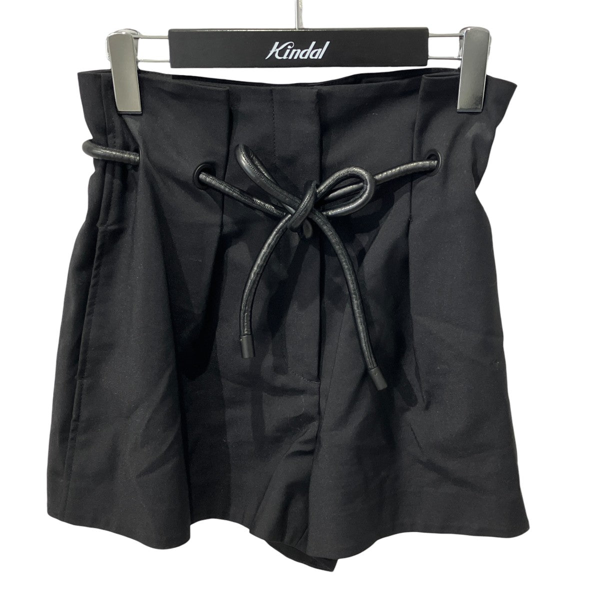 Origami Pleated Short フェイクレザーベルト付きハーフパンツE171-5351CNT