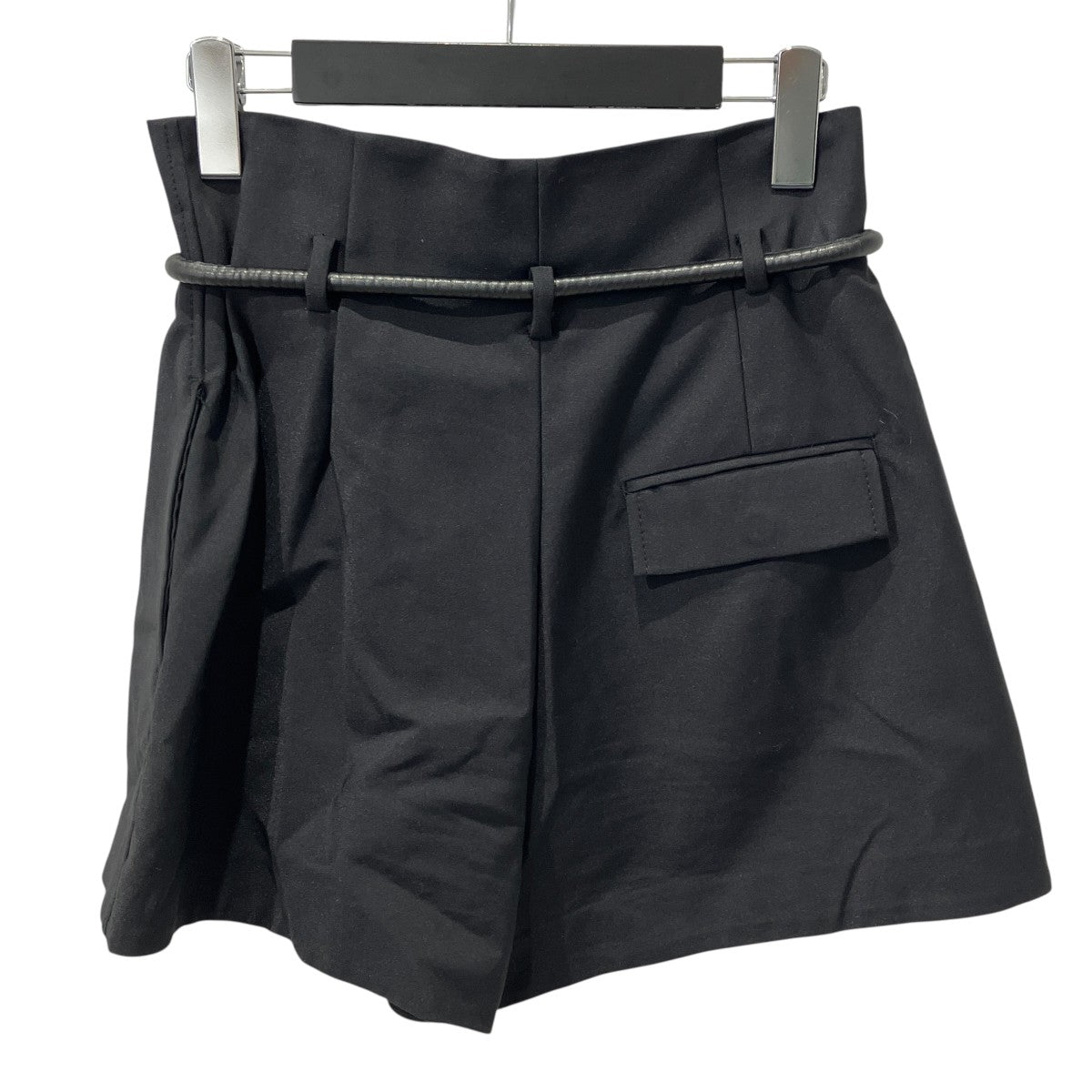 Origami Pleated Short フェイクレザーベルト付きハーフパンツE171-5351CNT