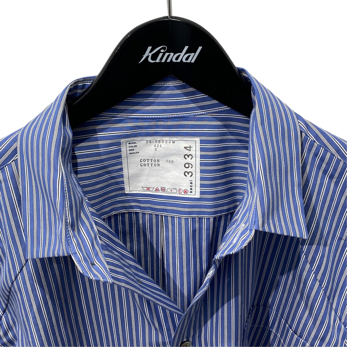 sacai 26SSPoplin Shirtストライプシャツ26-03934M 古着・中古-3枚目のアイテム画像