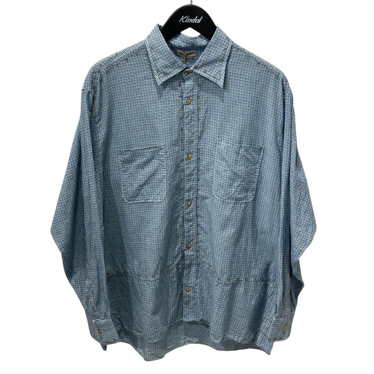 MAATEE＆SONS 26SSGUPTA EMBROIDARYチェック長袖シャツMT6103-0618 古着・中古-1枚目のアイテム画像