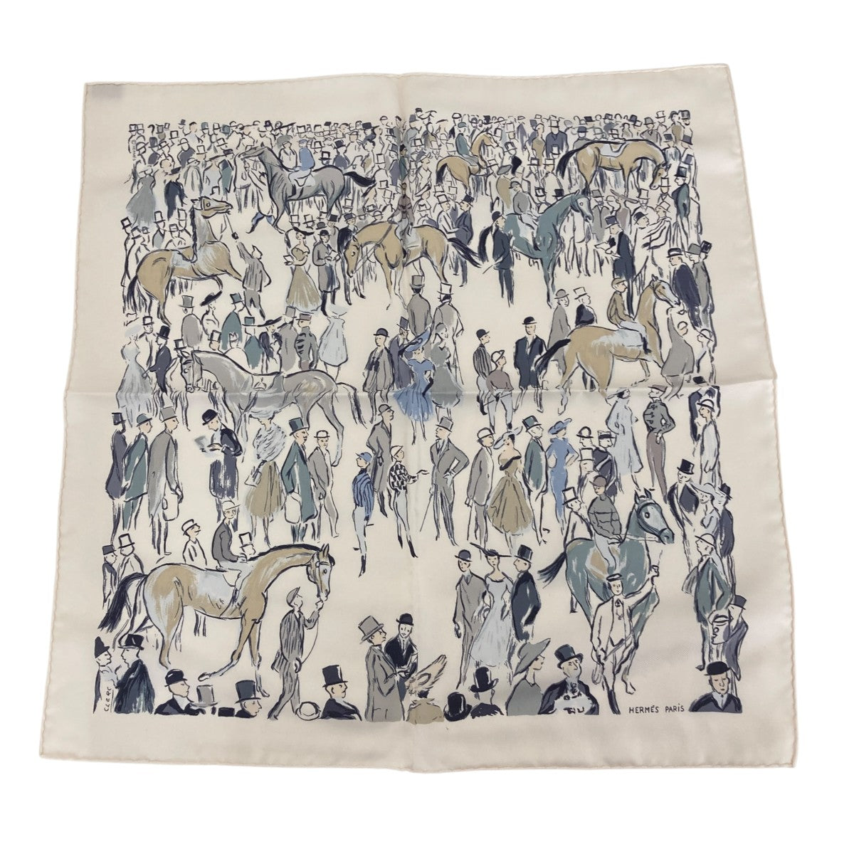 HERMES Paddock プチカレ45スカーフ 古着・中古-1枚目のアイテム画像