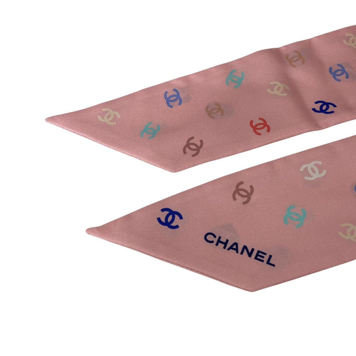 CHANEL ココマーク ハート シルクツイリースカーフAA7447 古着・中古-3枚目のアイテム画像