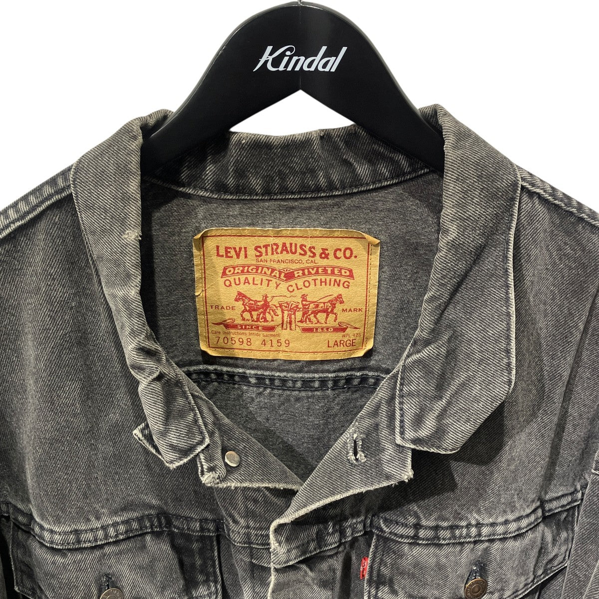 LEVI’S 00sUSA製 サルファブラックデニムジャケット70598-4159 古着・中古-3枚目のアイテム画像