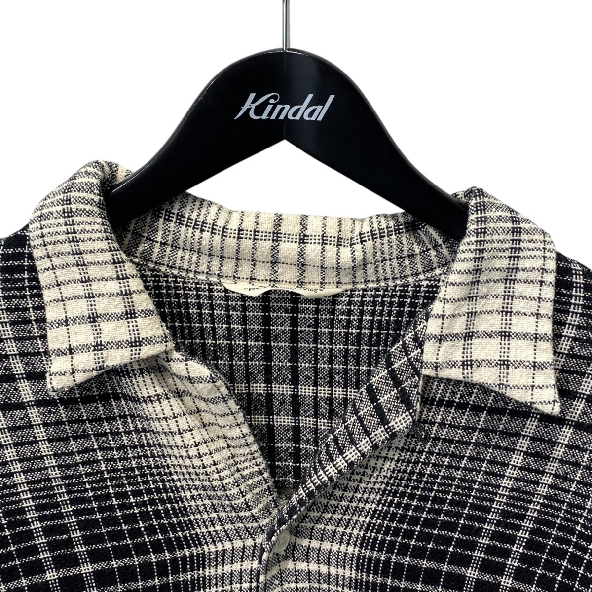 OMBRE CHECK OPEN CALLAR PULLOVER L／S SHIRTチェック長袖シャツ