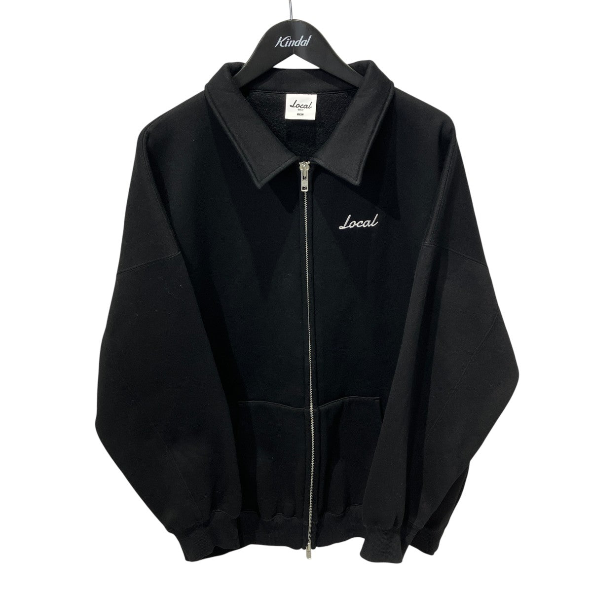 OG ZIP POLO SWEAT BLACKジップアップジャケットLG-010SW-25