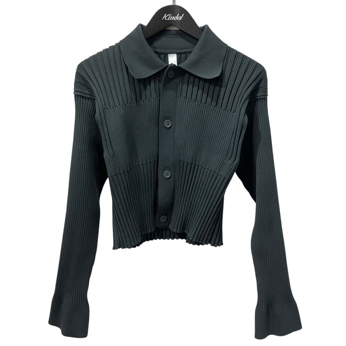 FLUTED CROPPED SHIRT CARDIGANプリーツ加工ジャケット