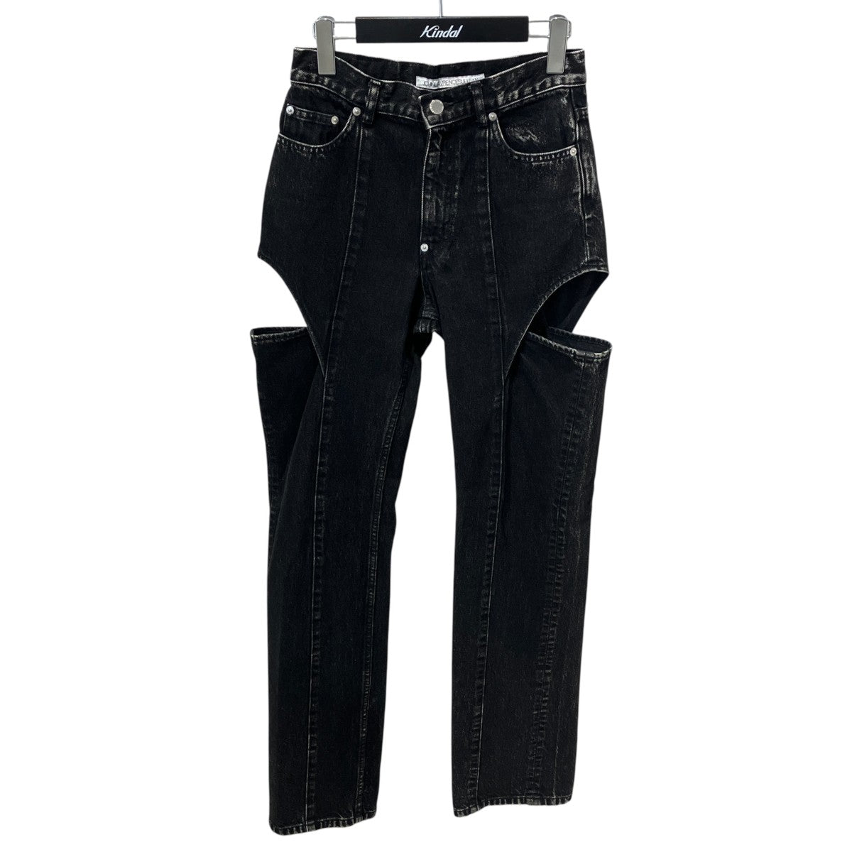 Hollowed out denim pantsブラックデニム2C022-0323-36