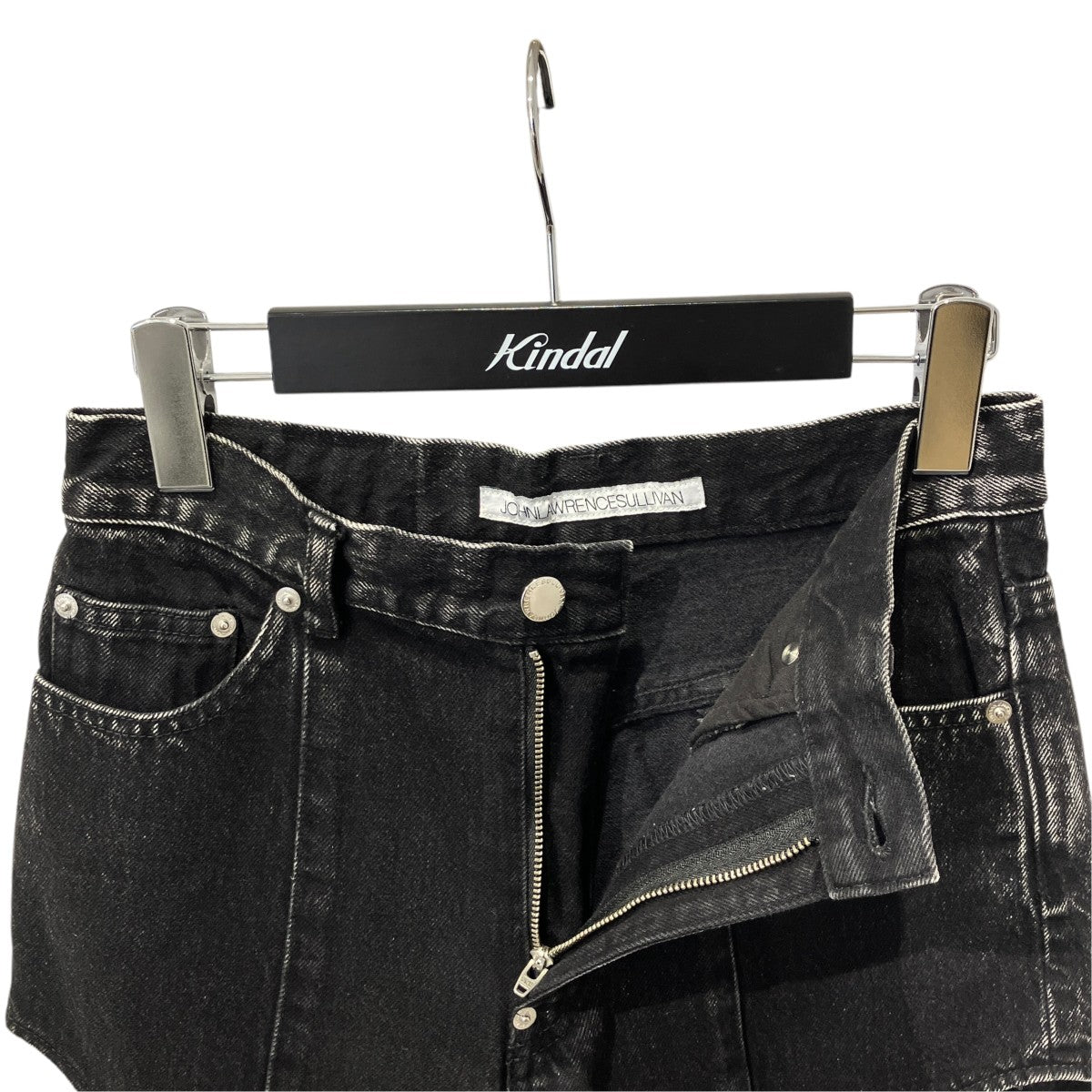 Hollowed out denim pantsブラックデニム2C022-0323-36