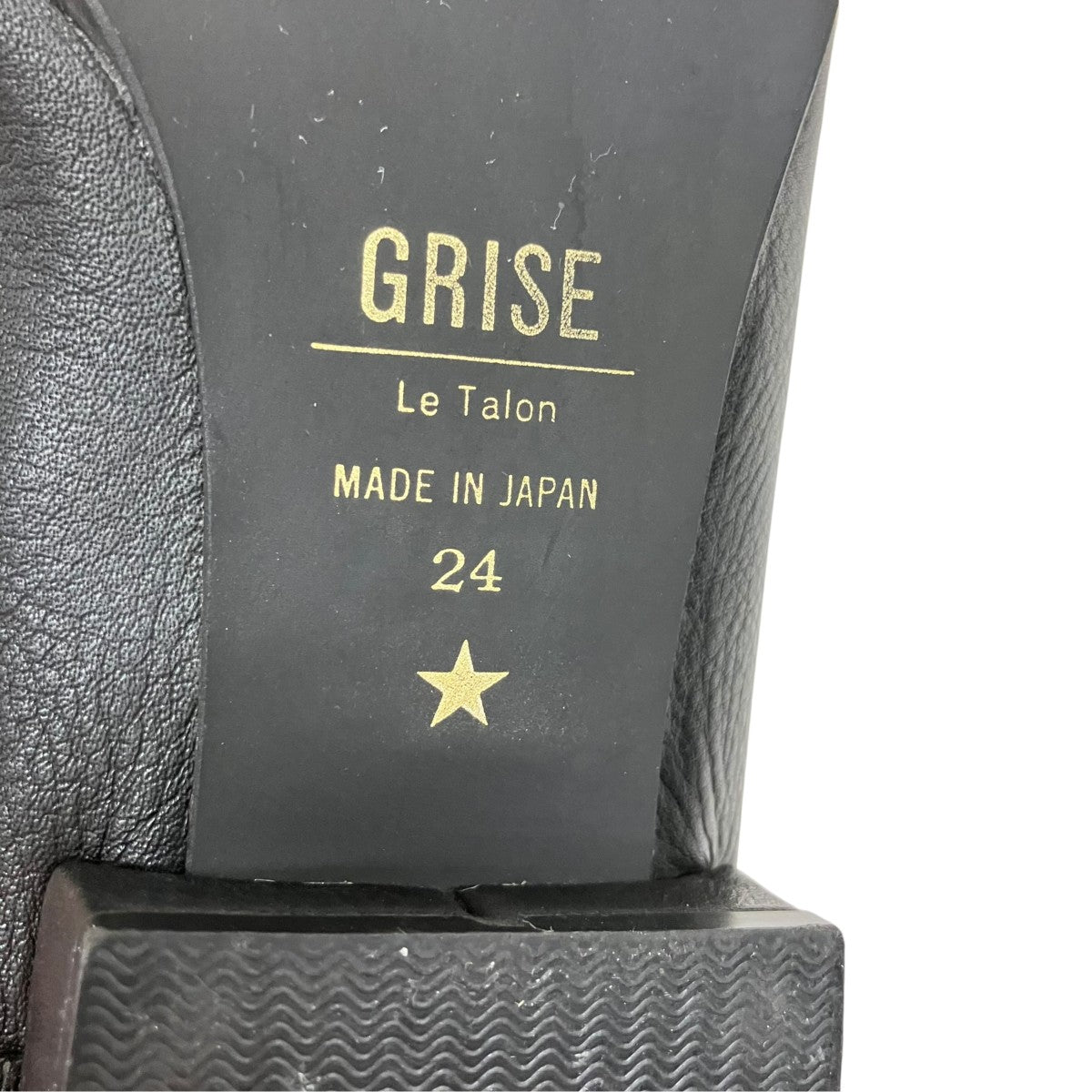 レザークロスシームアンクルフラットシューズ