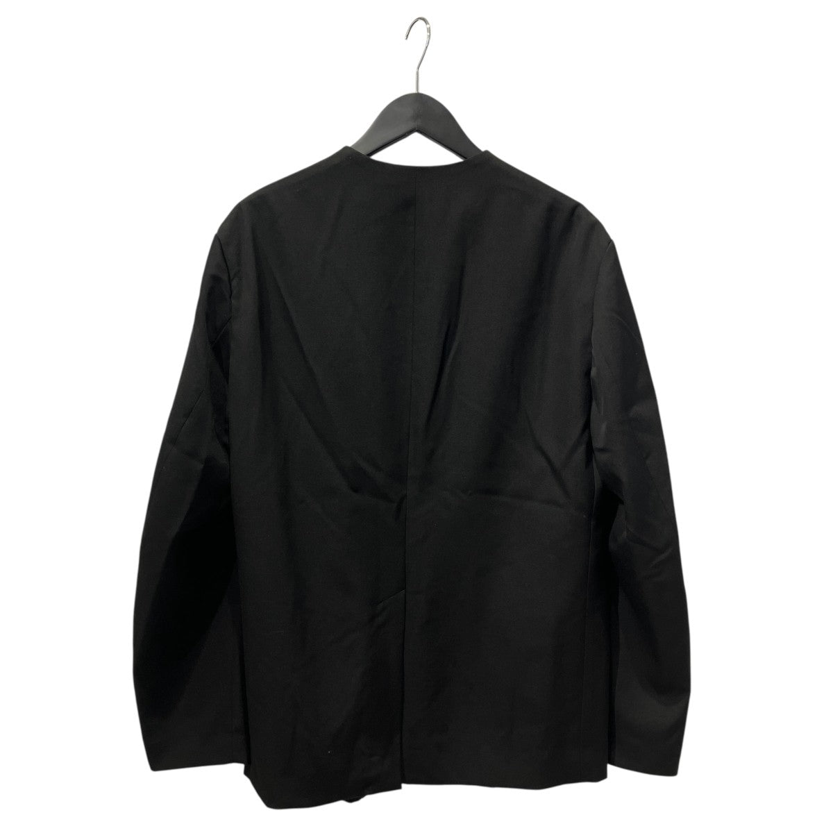 Wool Gabardine Draping No Collar N JacketノーカラージャケットN-25A-024