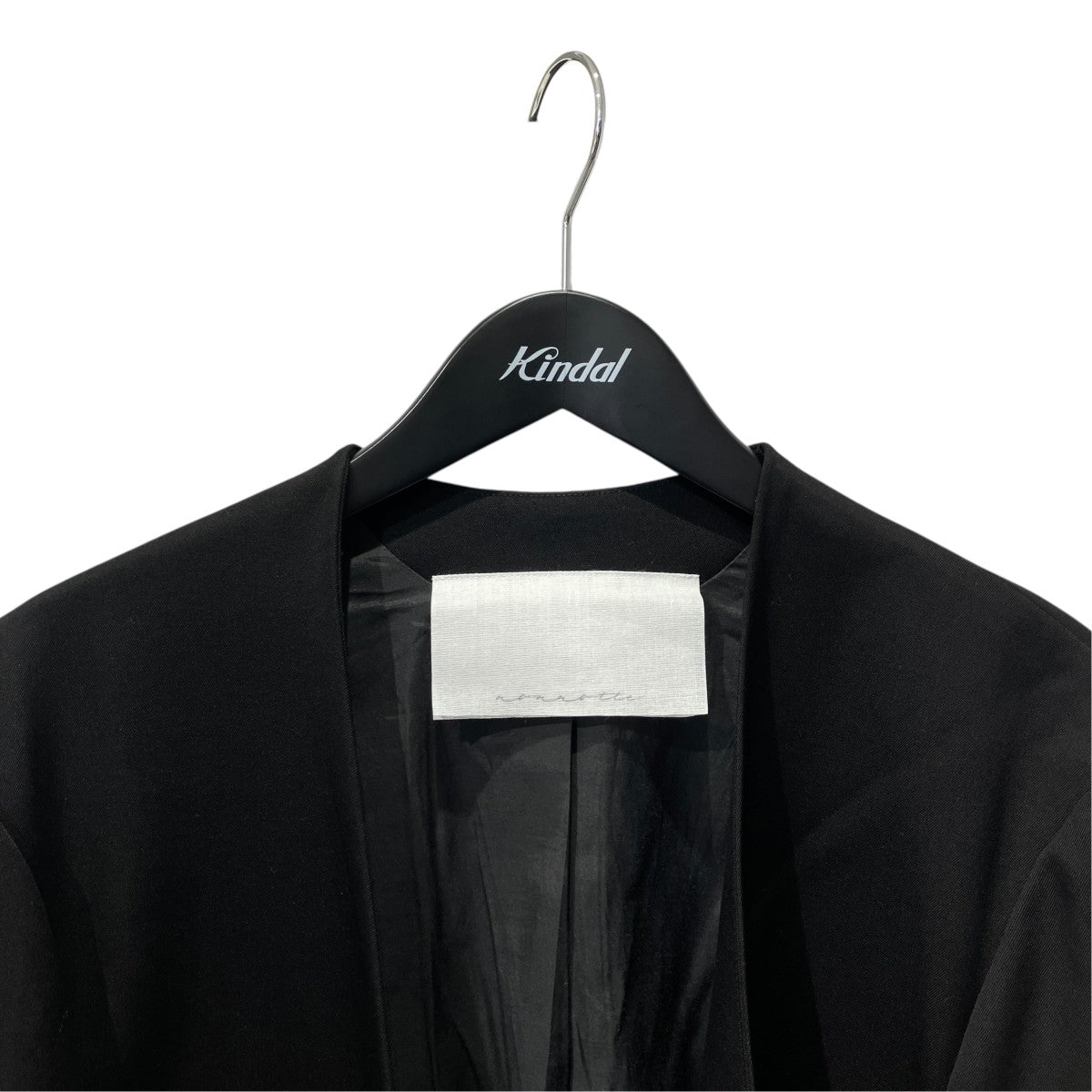 Wool Gabardine Draping No Collar N JacketノーカラージャケットN-25A-024