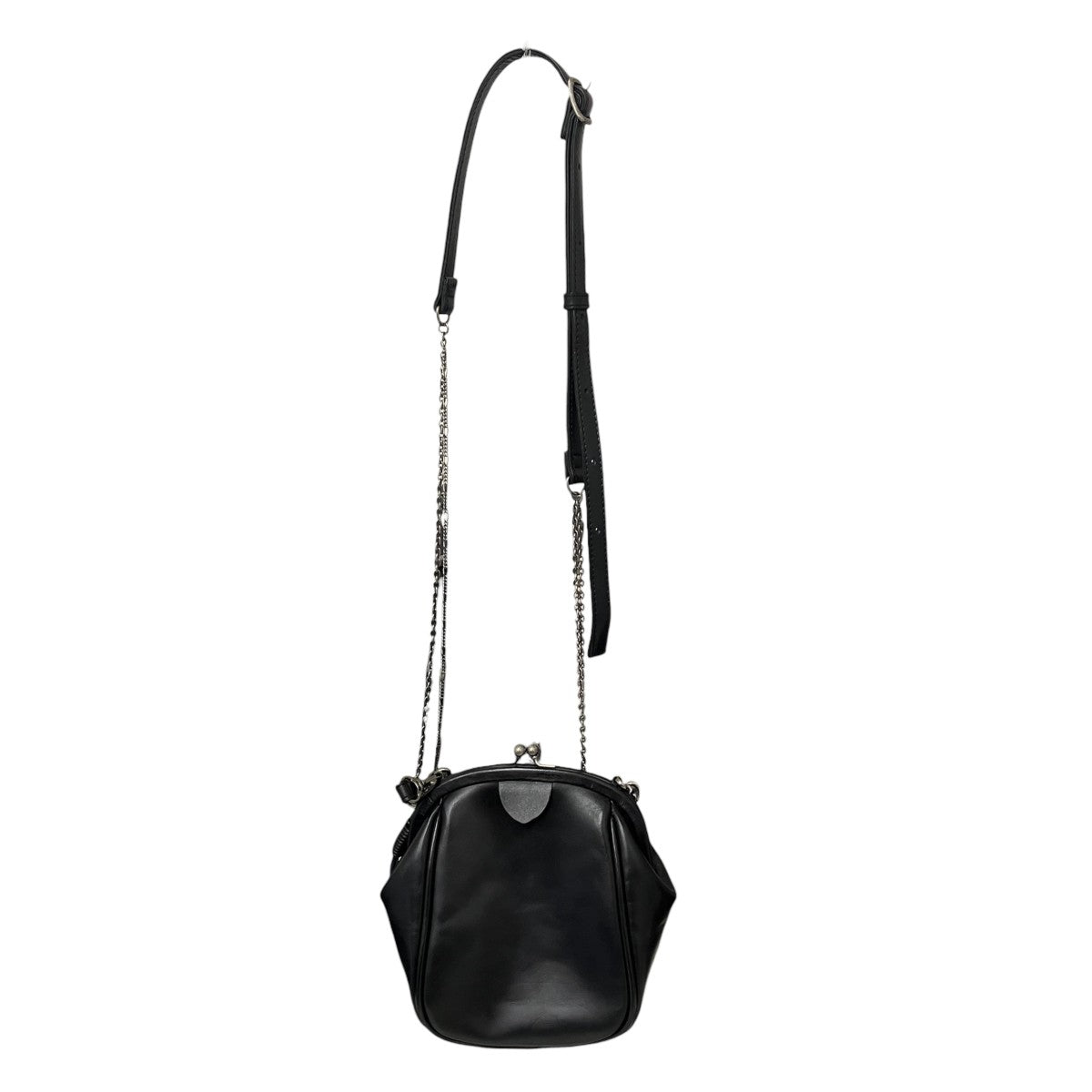 26AWSEMI GLOSS OIL LEATHER CLASP SHOULDER BAGショルダーポーチYW-I02-711
