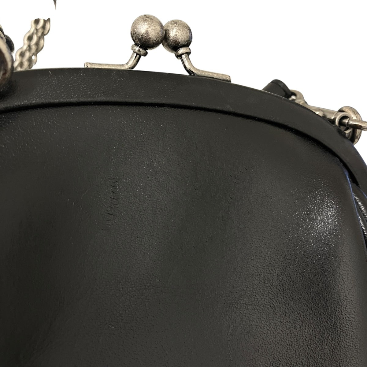26AWSEMI GLOSS OIL LEATHER CLASP SHOULDER BAGショルダーポーチYW-I02-711
