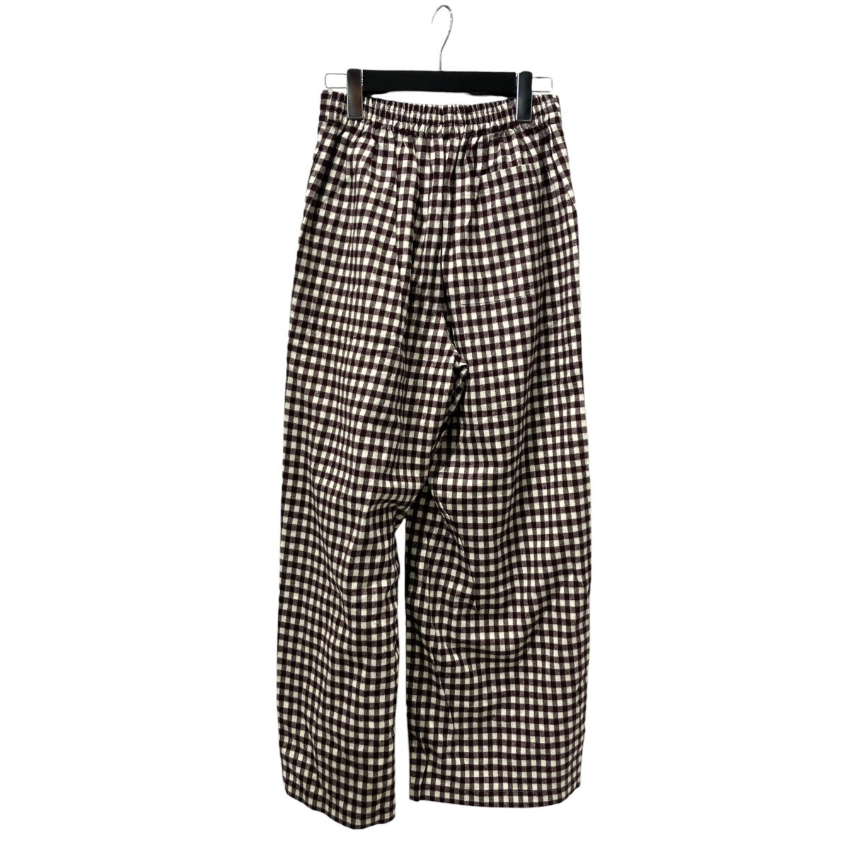 Cotton rayon check flannnel gathered pantsチェックパンツPA24-PT05