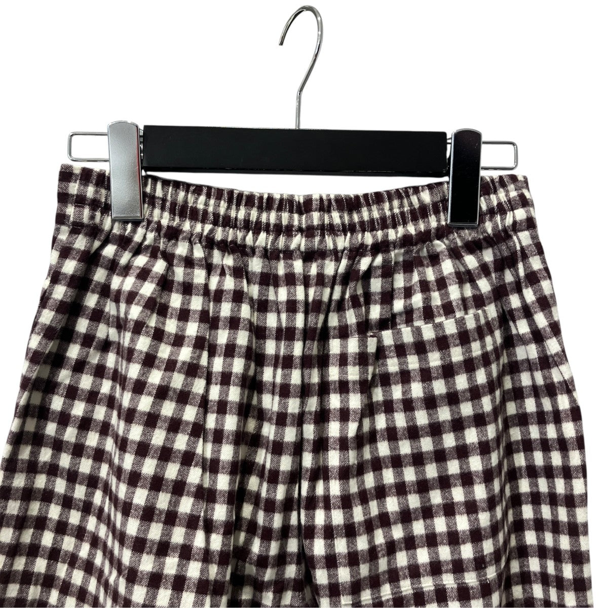 Cotton rayon check flannnel gathered pantsチェックパンツPA24-PT05