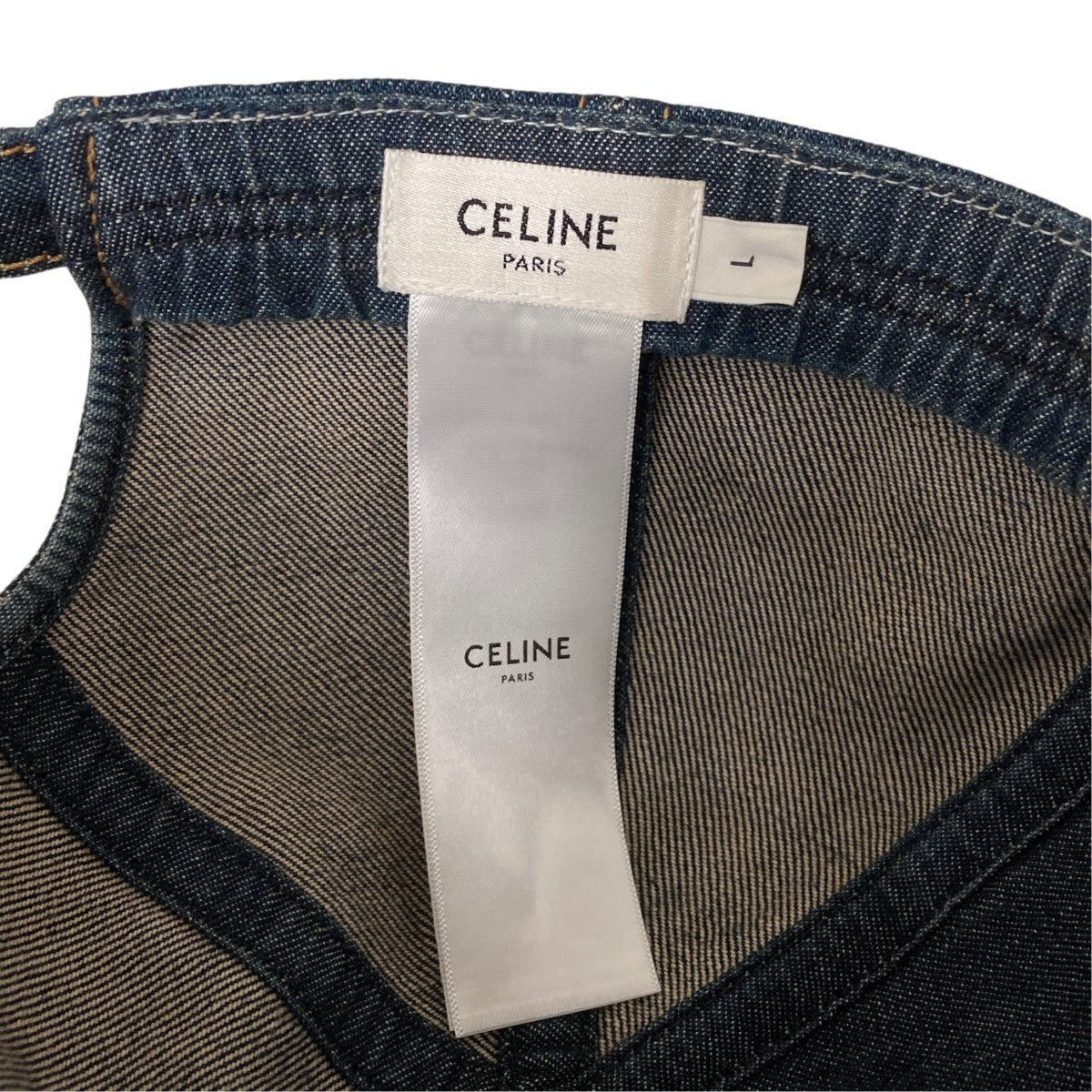 CELINE デニムベースボールキャップキャップ2AUS9815V.08TI 古着・中古-4枚目のアイテム画像