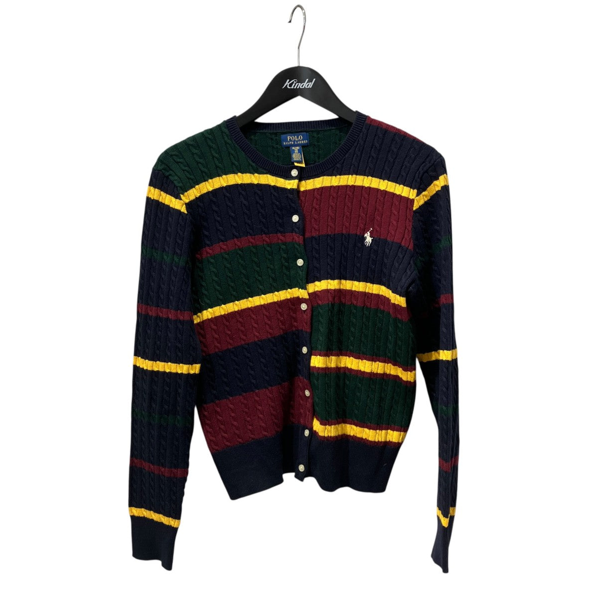 STRIPMINICAB  SWEATER CARDIGANマルチボーダーカーディガン0200016587