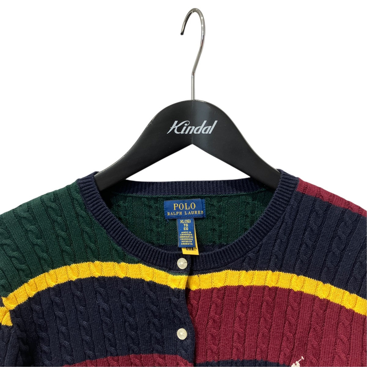 STRIPMINICAB  SWEATER CARDIGANマルチボーダーカーディガン0200016587
