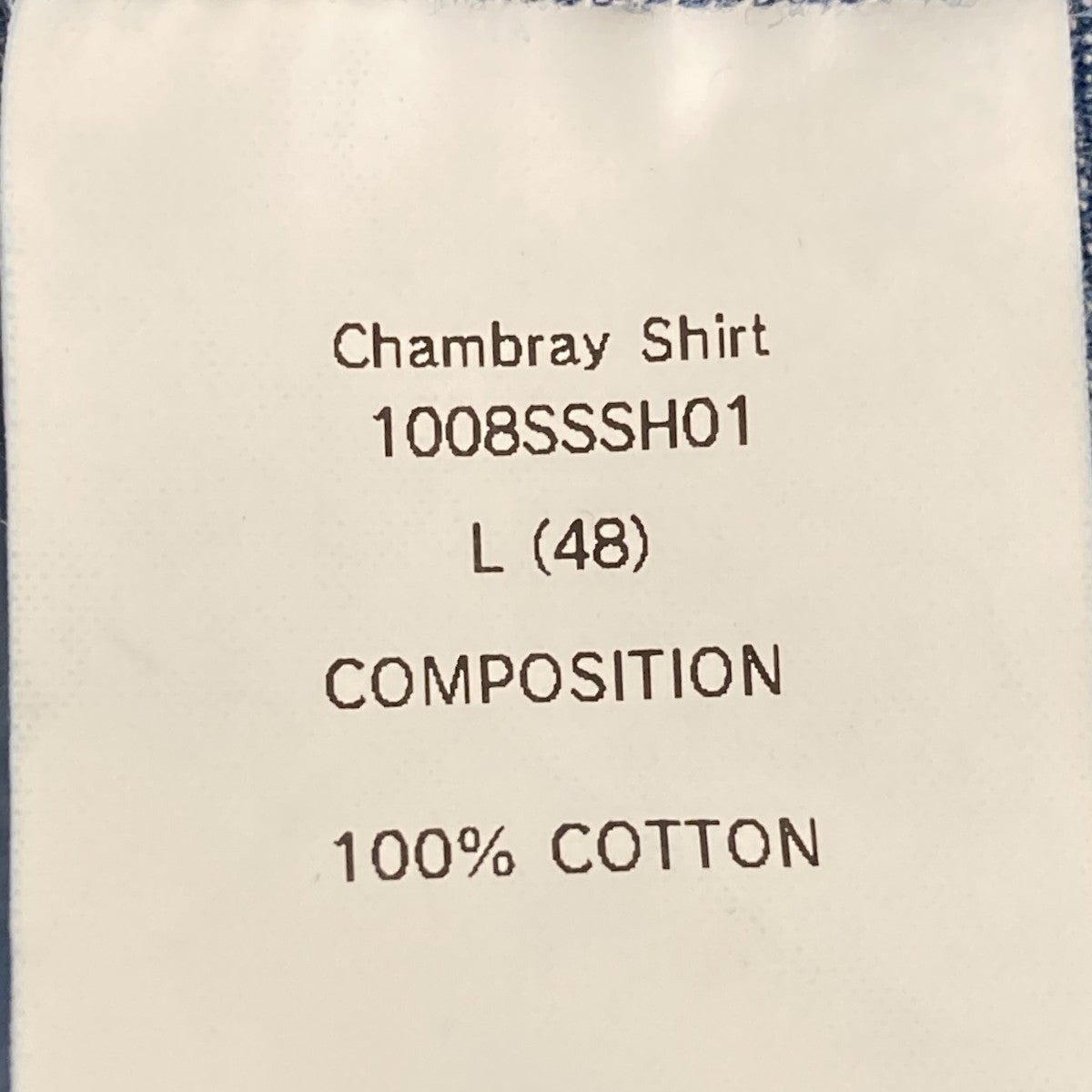26SSChambray Shirt 1008SSSH01シャンブレーシャツ