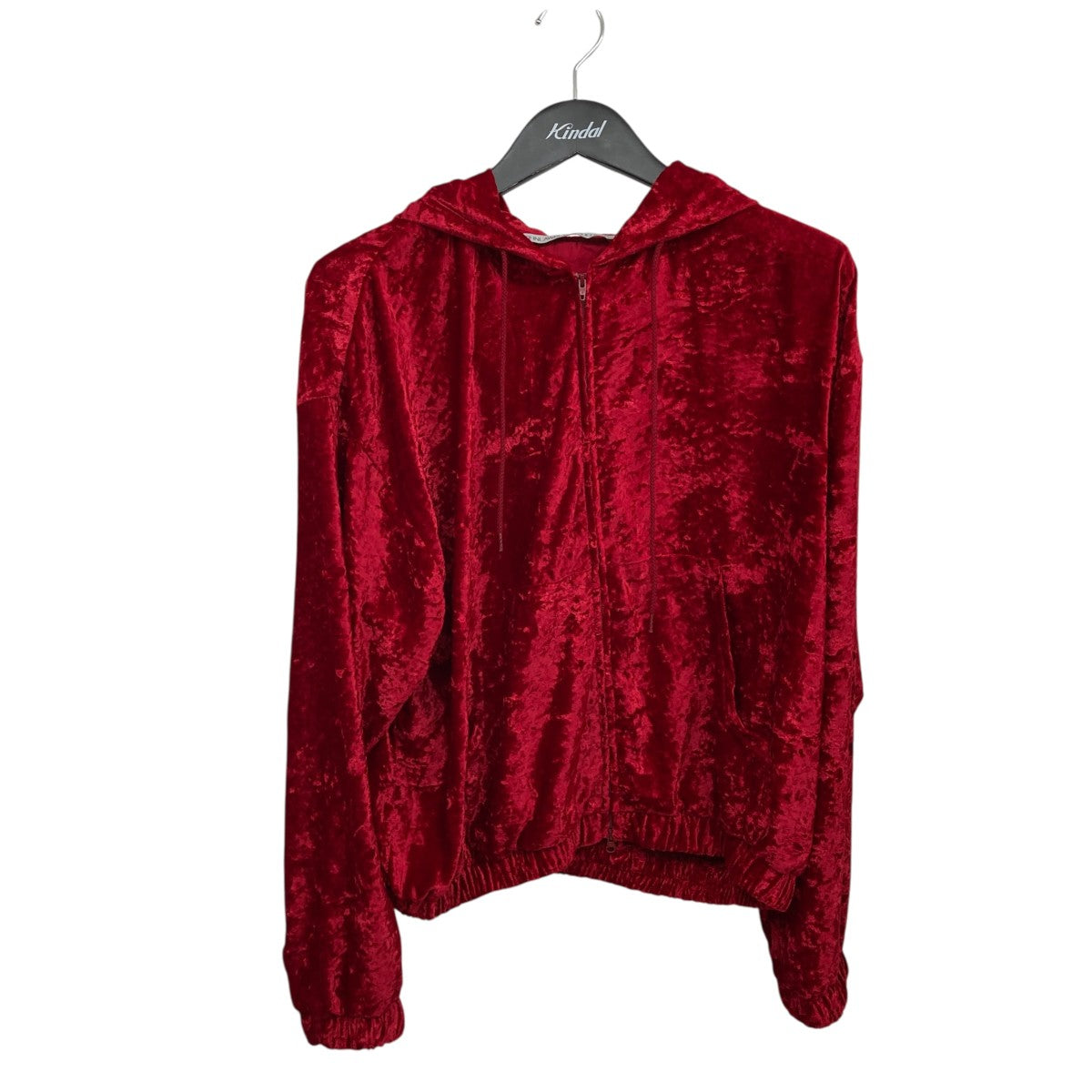 5A003-0425-06 CRUSHED VELVET ZIP-UP HOODIEジップパーカー