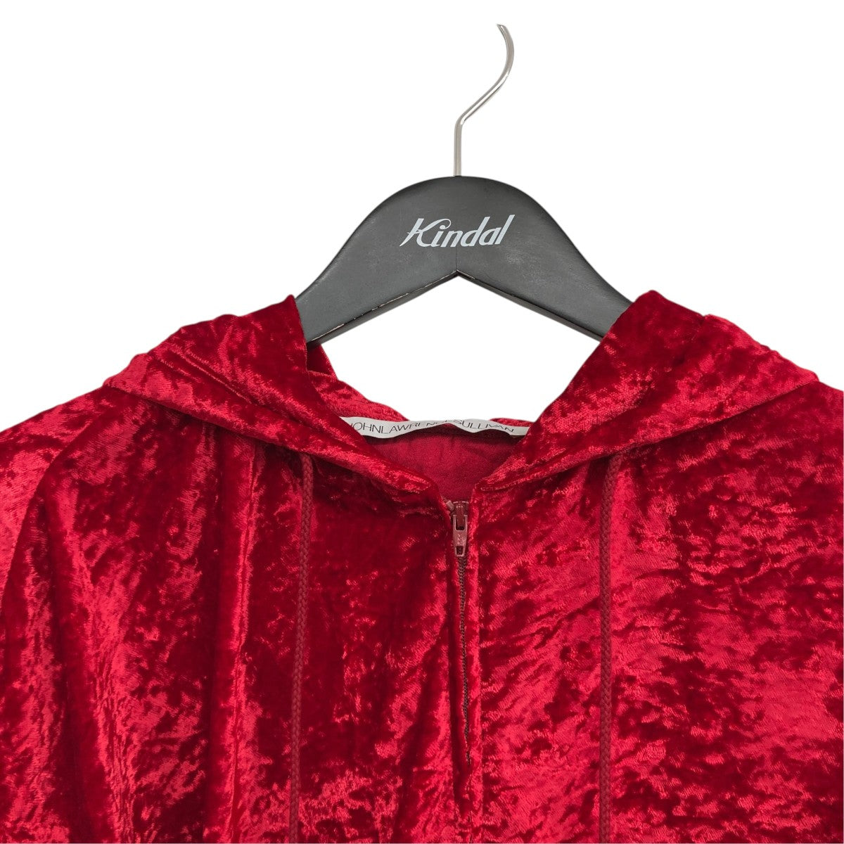 5A003-0425-06 CRUSHED VELVET ZIP-UP HOODIEジップパーカー