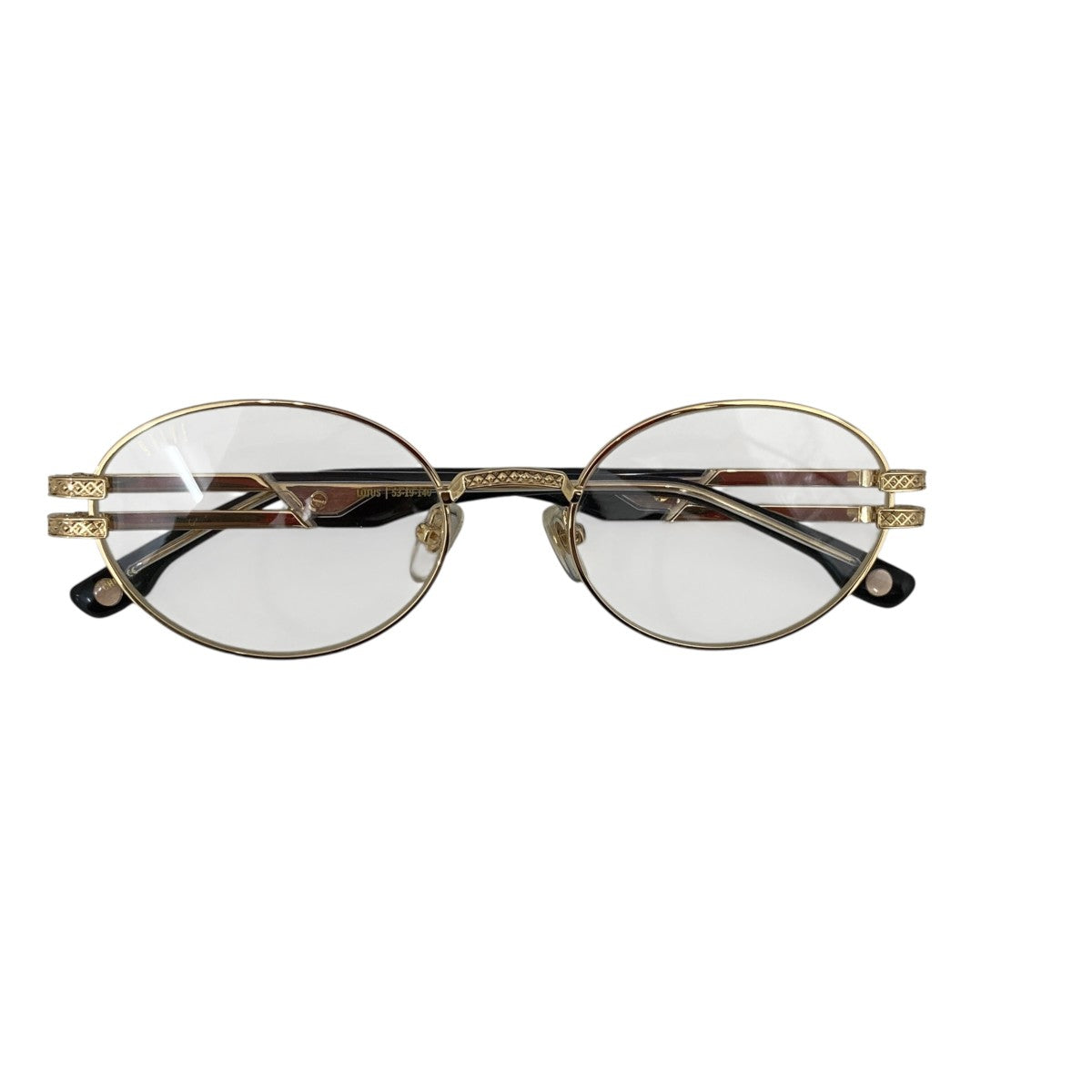 LOTUS Black ＆ 24k Gold Clear Lens Glasses眼鏡53-19-140
