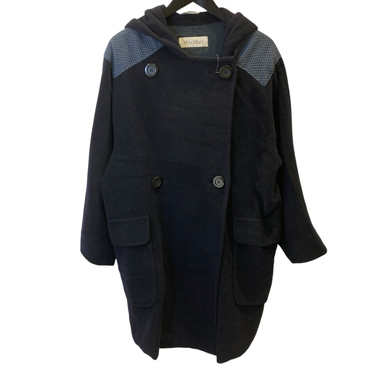 MaxMara ウールカシミヤフーテッドコートコート 古着・中古-1枚目のアイテム画像