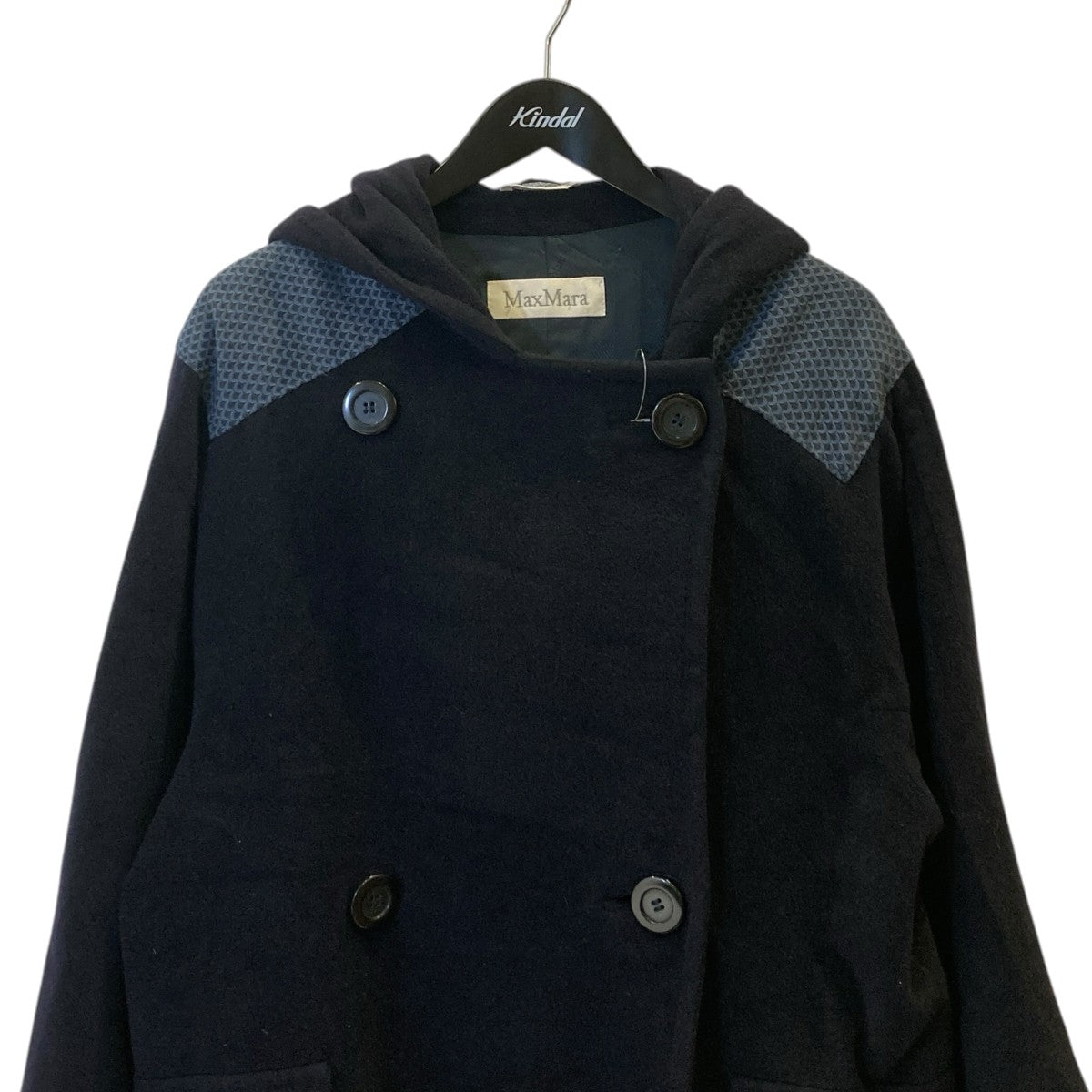 MaxMara ウールカシミヤフーテッドコートコート 古着・中古-2枚目のアイテム画像
