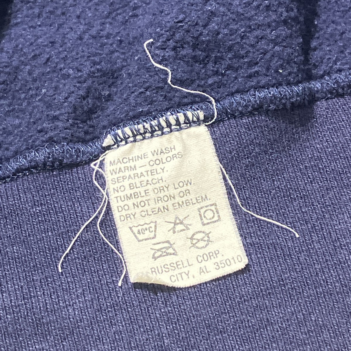 長袖ジップスウェット