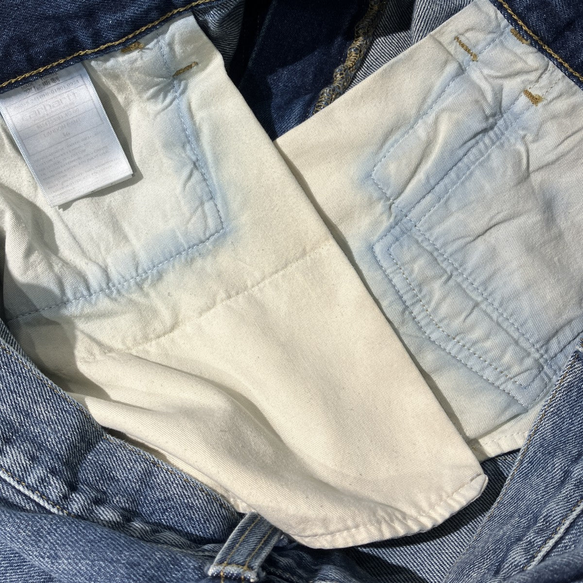 Landon Pant - Blue， Destroy wash， splatterデニムパンツI034733