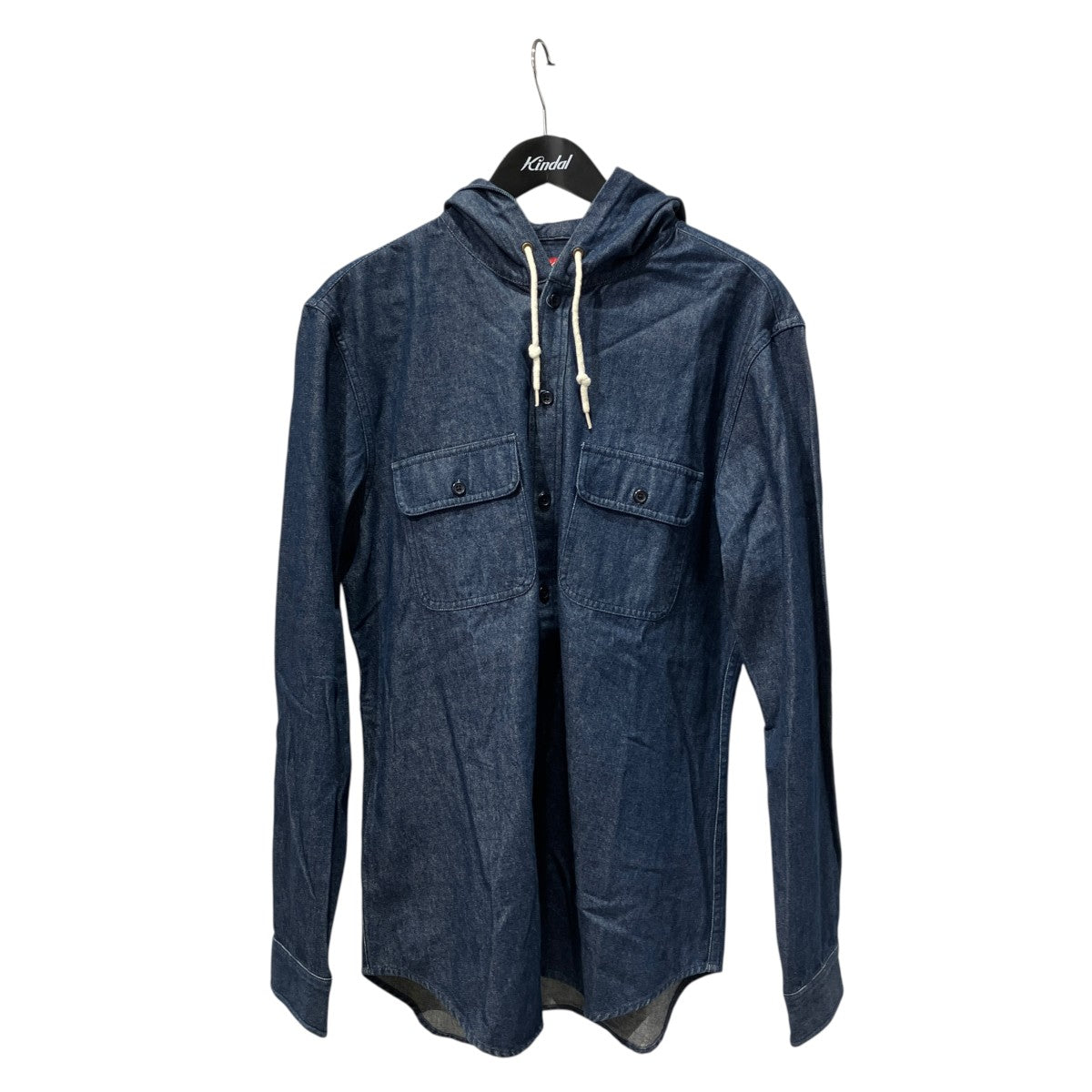 12AWHOODED DENIM SHIRTフーテッドシャツ