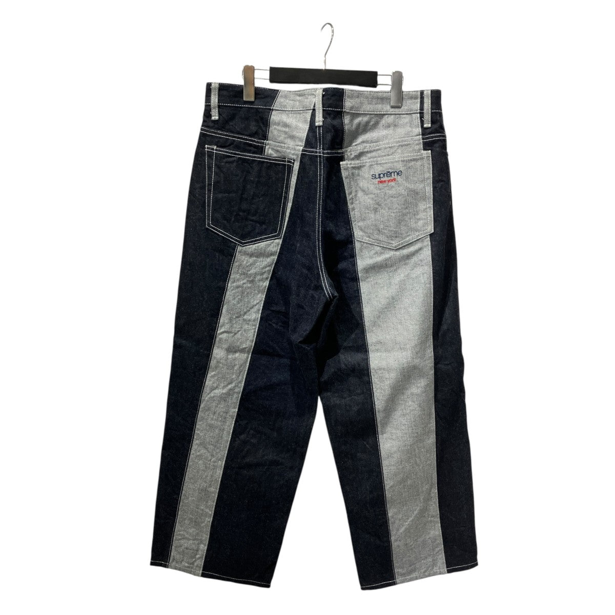 PANELED STRIPE BAGGY JEANデニムパンツ