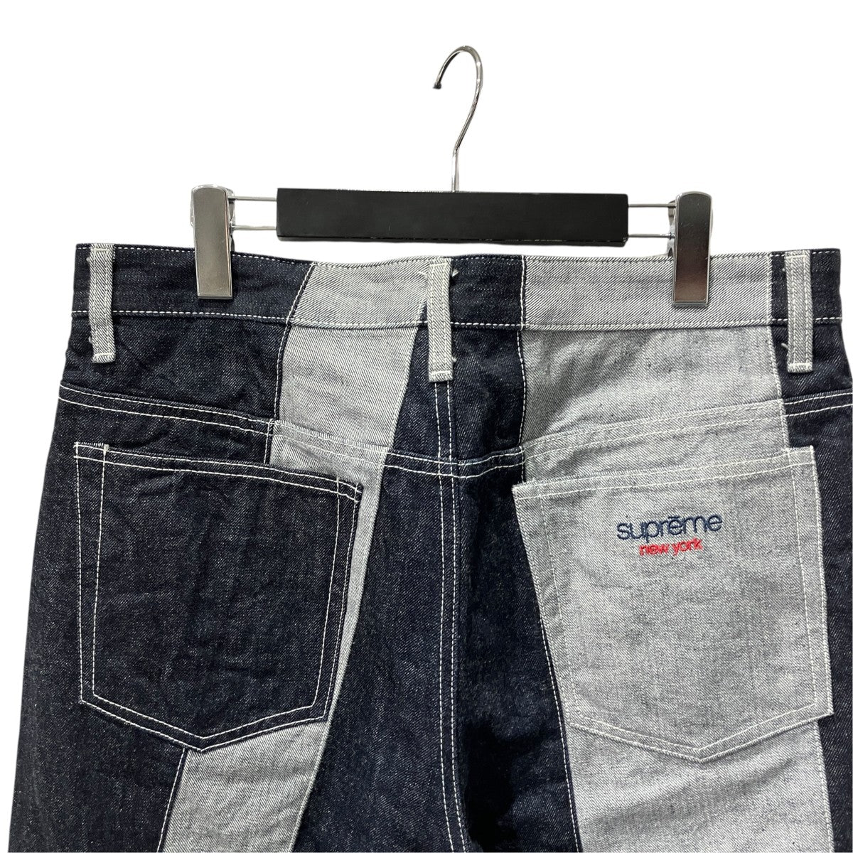PANELED STRIPE BAGGY JEANデニムパンツ